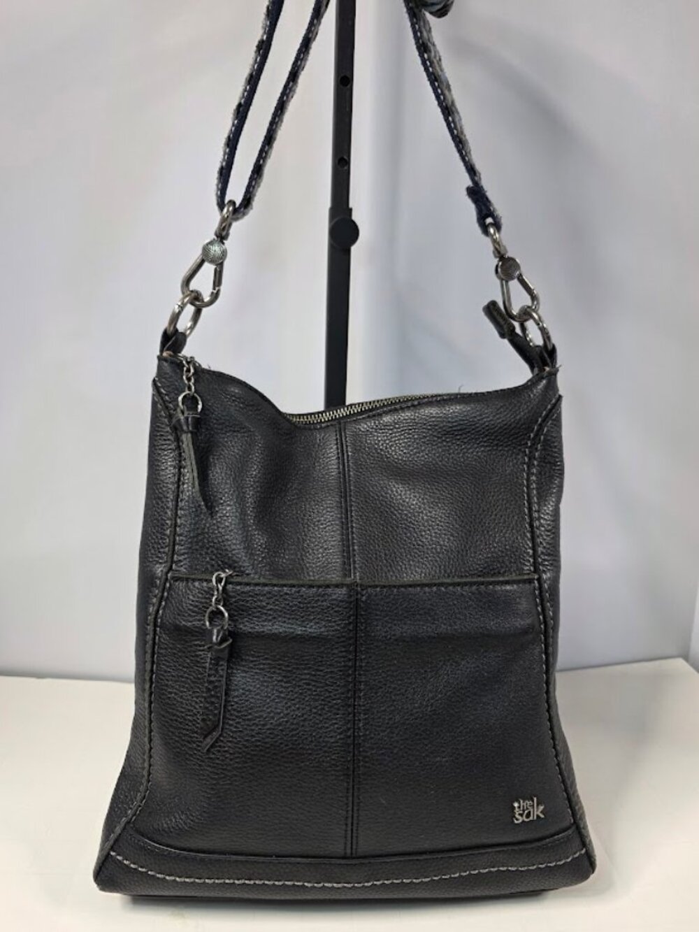 The Sak Lucia Leather Crossbody Bag in Black